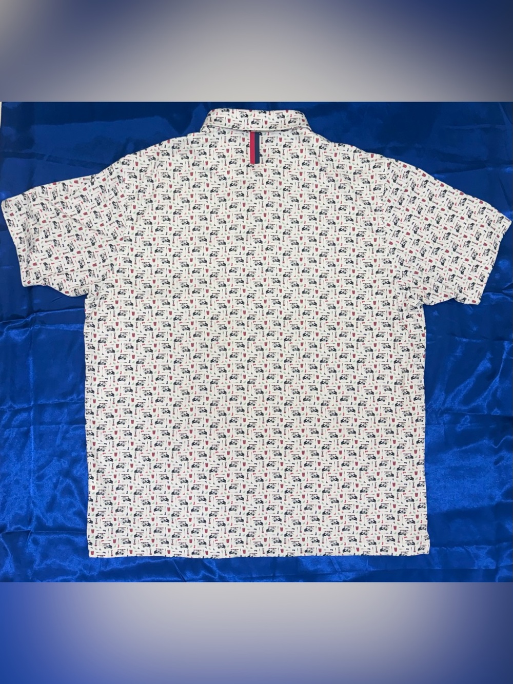 Rhoback The Bev Cart Performance Polo White Red & Navy Accents - Men’s 3XL